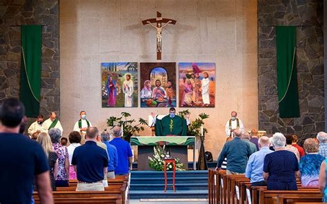 Newly Ordained Jesuit Priest Celebrates First Mass At Brighton Church