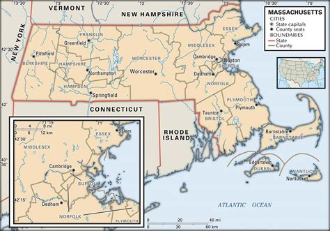 State And County Maps Of Massachusetts