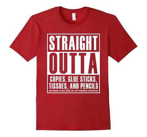 Straight Outta Copies Glue Sticks Tissues And Pencils Shirt 4lvs