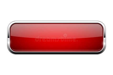 Red Button Rectangle Blank Stock Illustrations 1626 Red Button
