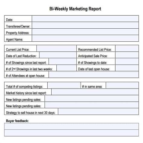Marketing Report Template Free Formats Excel Word