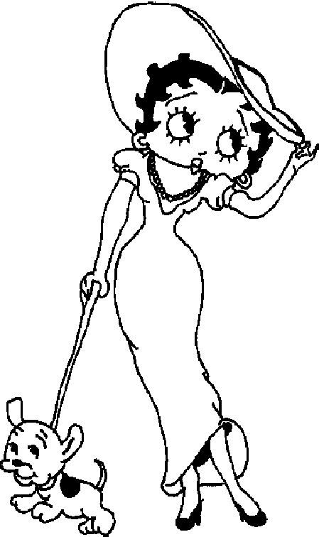 It's easy to download it or print it direct from your browser. Coloring Pages for everyone: Betty Boop