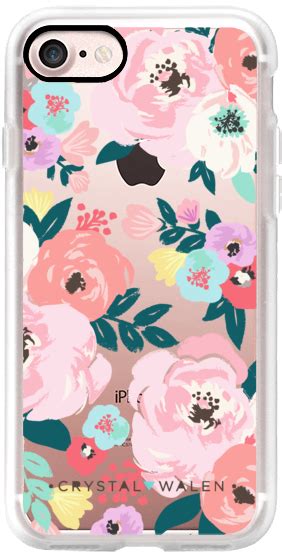 Casetify Iphone 7 Classic Grip Case Lola Floral Clear Romance By