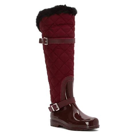 Michael Michael Kors Womens Fulton Quilted Rain Boot Rain Boots