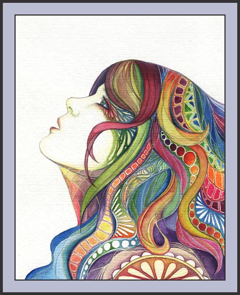 Patterns In Her Hair By Dragontreasureart On Deviantart