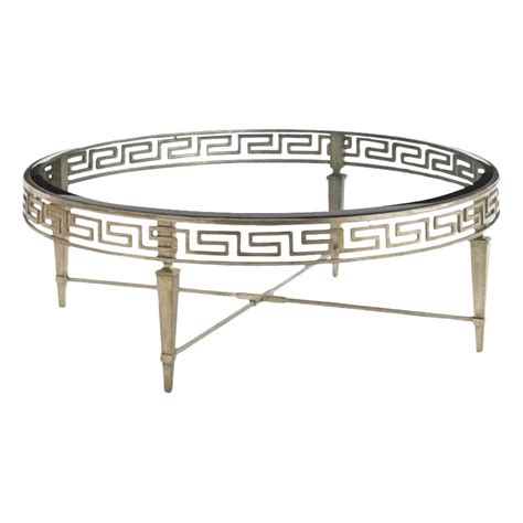Airy global texture and serving space for a sofa or sectional. Lexington Tower Place Deerfield Round Glass Coffee Table ...