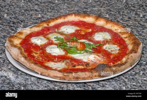 Italian Pizza Margherita With Buffalo Mozzarella Cheese Stock Photo Alamy