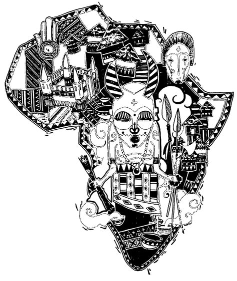 African Coloring Page African Mask 5 Africa Adult Coloring Pages