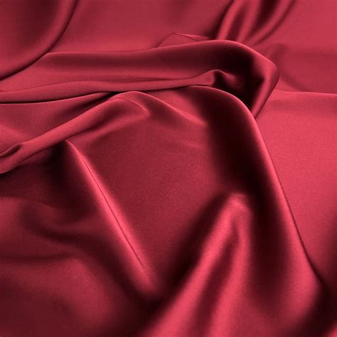 Carmine Red Silk Satin Fabric By The Meter Lingerie And Dress Etsy