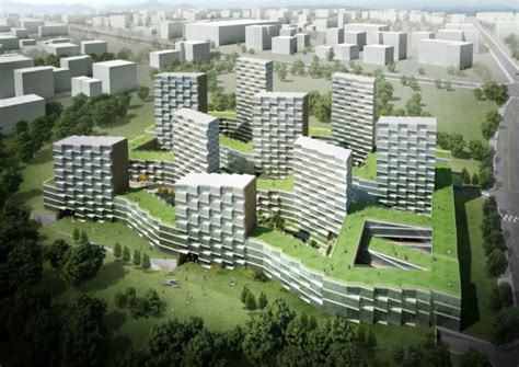Nine Dragons Housing Complex Is A Green Roofed Residential