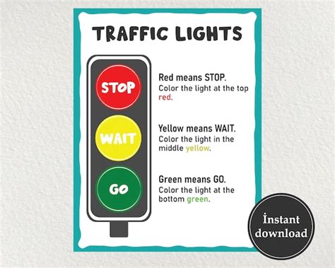 Traffic Light Svg Traffic Light Learning Traffic Light Kids Etsy