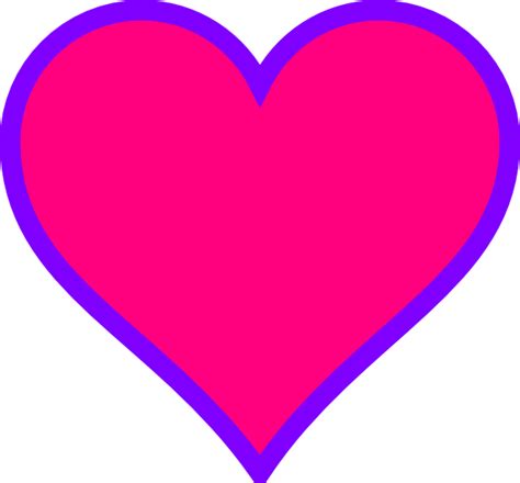Magenta And Purple Heart Clip Art Vector Clip Art Online Royalty