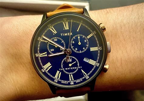 Waterbury Classic Chronograph Mm Leather Strap Watch My First Watch
