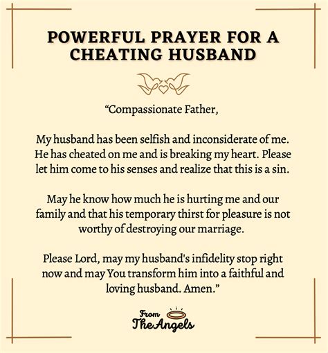 8 Powerful Prayers For A Cheating Husband To Stop