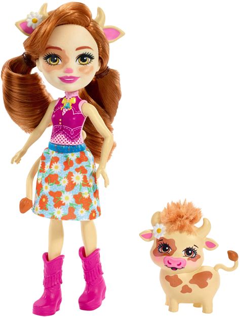 Enchantimals Cailey Cow Doll 6 In And Curdle Animal Friend Figure