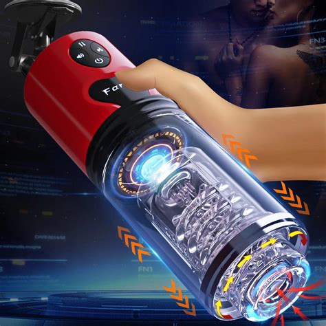 Buy Male Masturbator Automatic Telescopic Rotation Real Vagina Voice