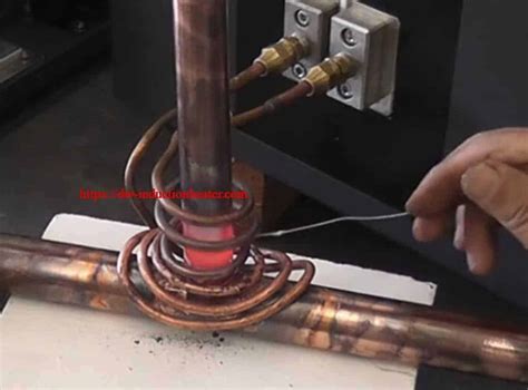 Induction Brazing Copper T Pipe With Induction Heating Machine Hlq