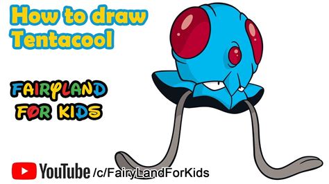 How To Draw Tentacool Pokemon Fairyland For Kids Youtube