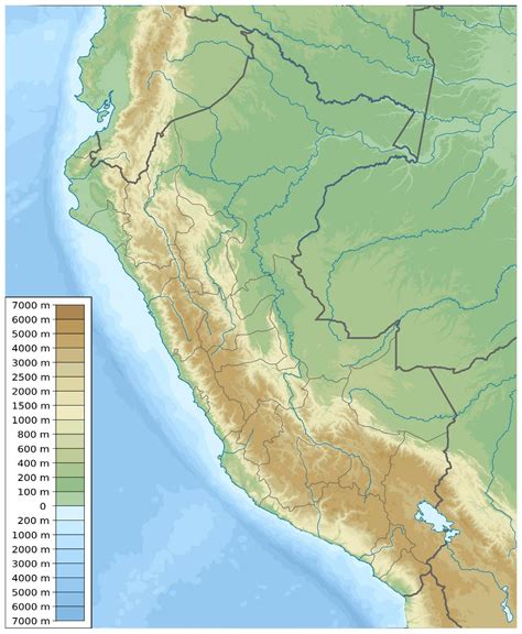 Large Physical Map Of Peru Peru South America Mapsland Maps Of