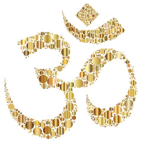 Golden Om Symbol Circles No Background Free Svg