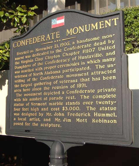 Madison County Confederate Monument Marker Huntsville Al