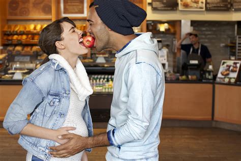 Couple At Panera Bread Pregnancy Eating Pregnancy Goals Pregnancy