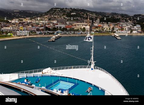 Cruise Ship Terminal Fort De France Martinique French Antilles Stock