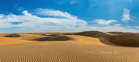 Panorama Of Dunes In Thar Desert Rajasthan India Stock Photo Download