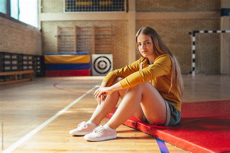 Portrait Of A Girl In School Gym By Lumina High School Teenager