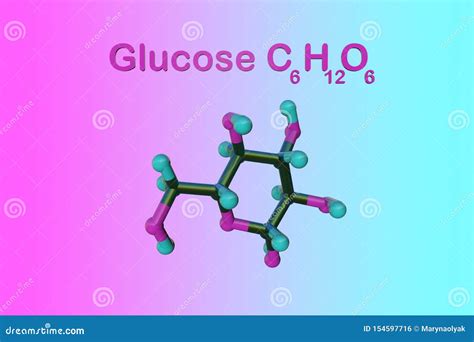 Glucose Dextrose Sugar Molecule Skeletal Formula C6h12o6 Vector