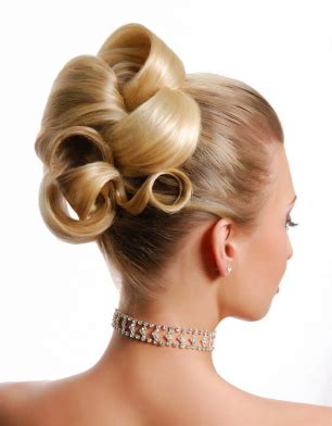 These curls give a hollywood glamour look. Classic Barrel Curls Updo For Wedding