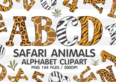 Letras Do Alfabeto De Animais Do Safari Png No Elo7 Onedigital 1ab2119