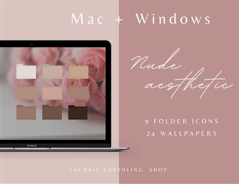 Nude Aesthetic Desktop Folder Icons For Mac Windows Etsy