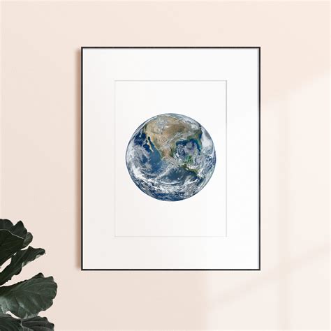 Earth Print Planet Poster Earth Photography Digital Etsy