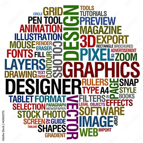 Graphic Design Words Stock Illustration Adobe Stock