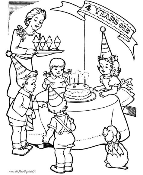 Since its appearance, barbie has become the most playful friend.… Little Girl Fourth Birthday Party Coloring Pages - NetArt | Cool coloring pages, Coloring pages ...