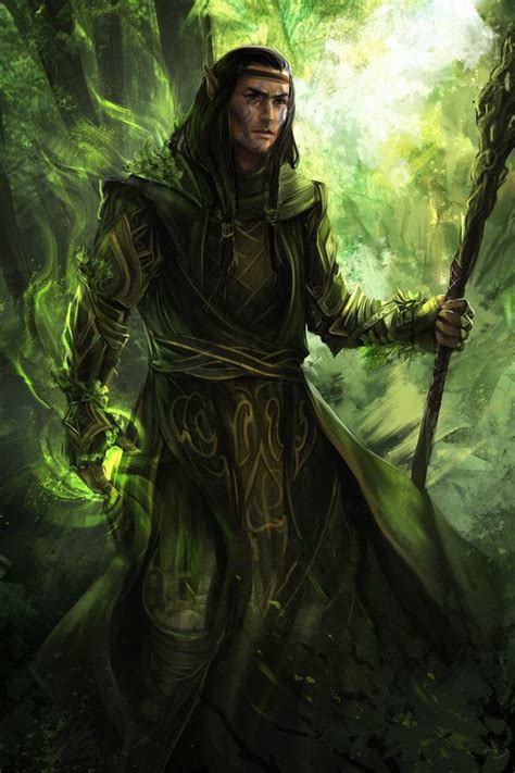 Druid Green Commission Elves Fantasy Dungeons And Dragons