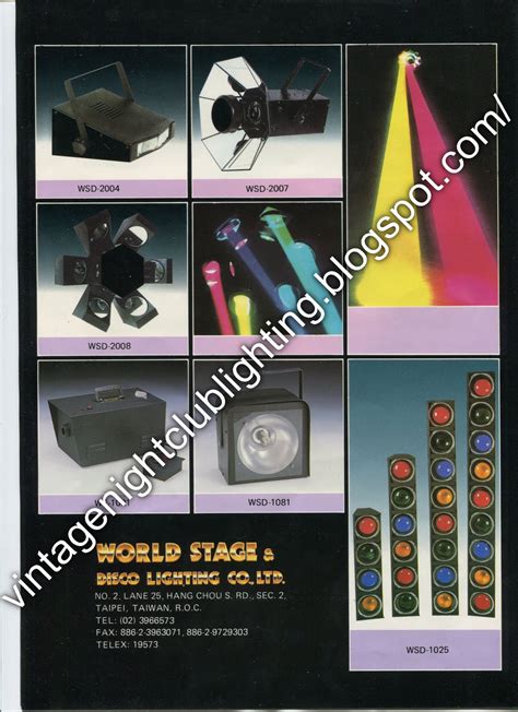 Vintage Night Club Lighting World Stage And Disco Lighting Catalogues