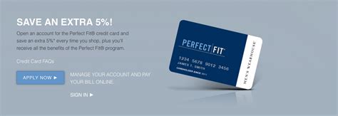 Synchrony bank privacy policy for men's wearhouse perfect fit® credit card. How to Apply for the Men's Wearhouse Perfect Fit Credit Card