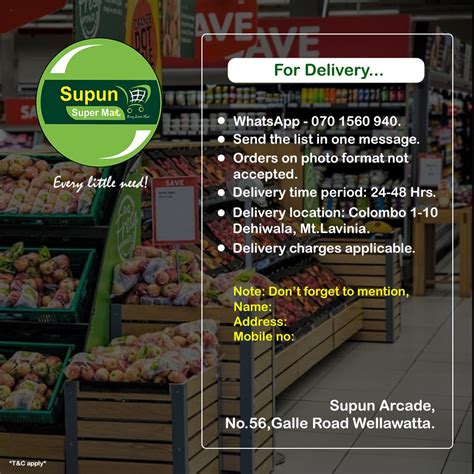 Supun Supermart Sri Lankan S No 1 Local Search Engine Business Listing