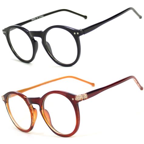 Men Women Unisex Nerd Hipster Glasses Clear Lens Eyewear Retro Oval