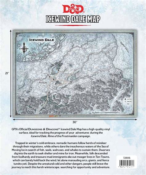 Dungeons And Dragons Icewind Dale Map 31x21 At Mighty Ape Australia