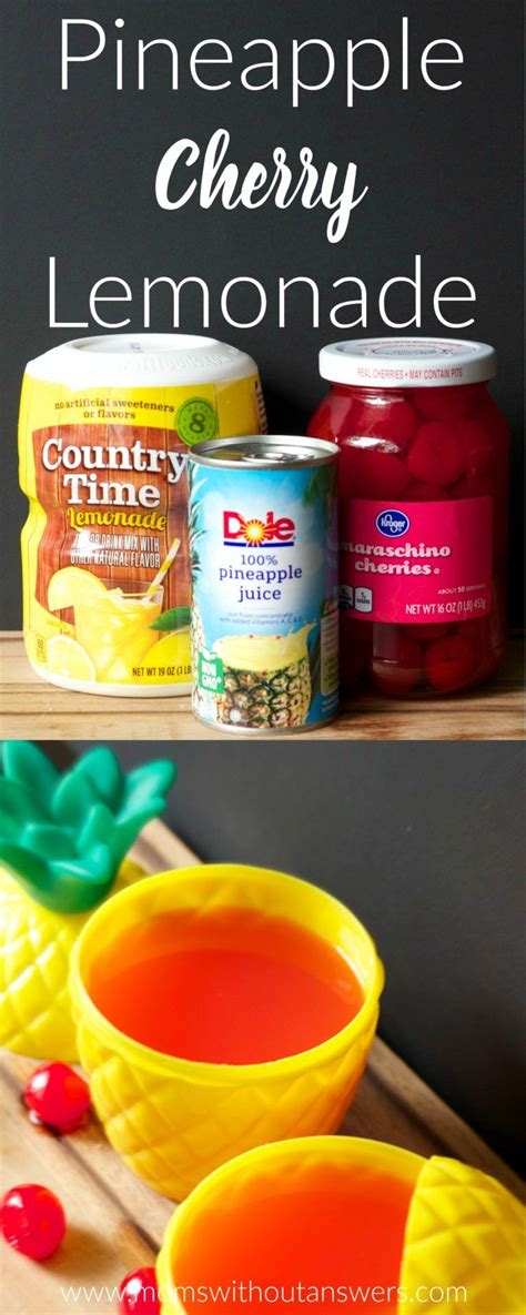 Easy Pineapple Cherry Lemonade Perfect Drink Recipe For Summer Pool