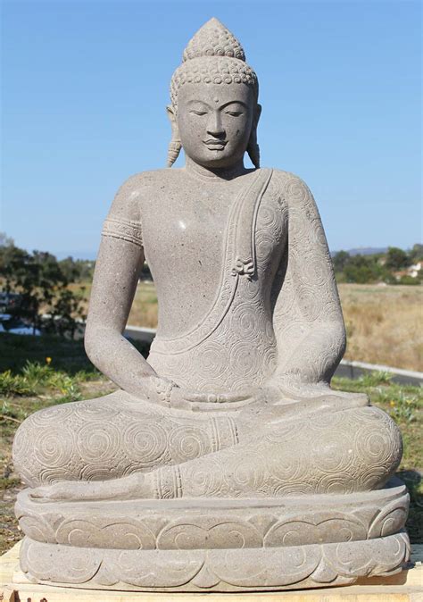 Sold Stone Large Garden Meditating Buddha 48 88ls222 Hindu Gods