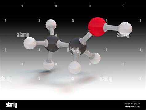 Ethanol Molecule Illustration Molecular Model Of The Alcohol Ethanol