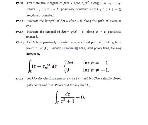 Deleted 10 мая 2015 в 10:03. Solved: 17.11 Evaluate The Integral Of F(z) = (cos Z)/z^3 ...