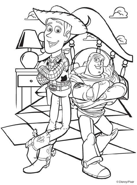 Disney characters aladdin princess and tiger coloring page. Disney Toy Story Woody and Buzz Coloring Page | crayola.com