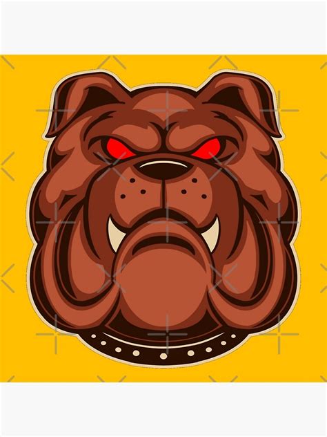 Devil Dog With Red Eyes Scary Evil Bulldog Angry Poster For Sale By