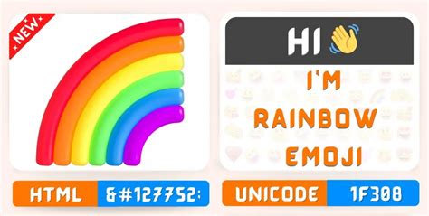 Rainbow Emoji Copy Paste Meaning Unicode