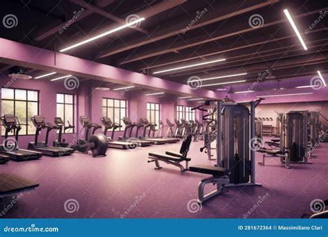 3d Render Of A State Of The Art Fitness Facility Featuring Well